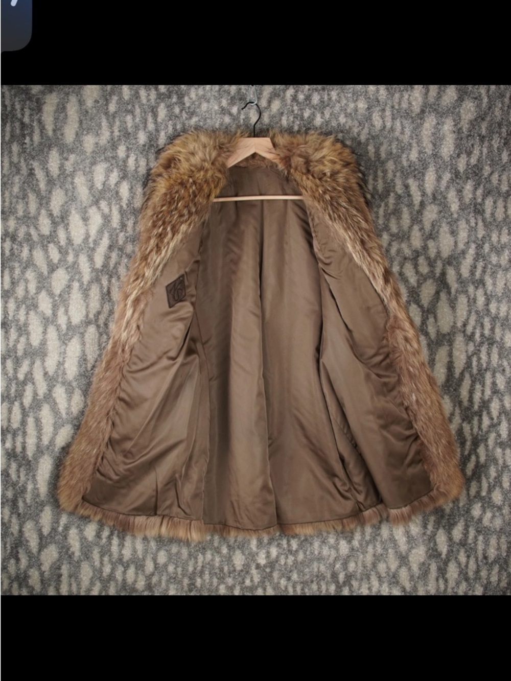 Vintage Japanese Raccoon Fur Coat Jacket Womens Size M Brown Striped Tanuki 80s - Picture 3 of 15